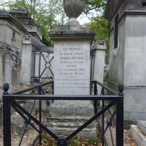 Sépulture de BARBANÈGRE au cimetière du Père-Lachaise © MCP